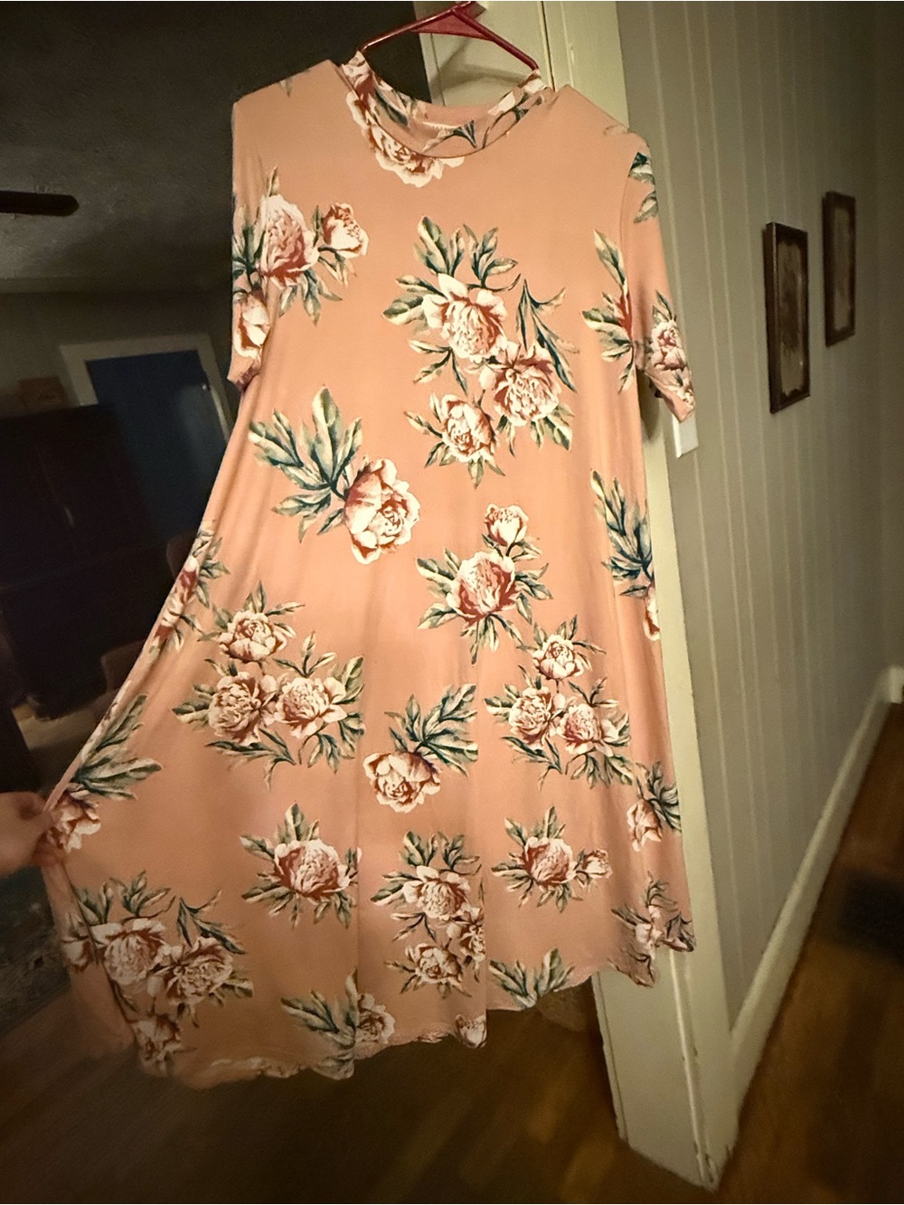 Reborn Blush Pink Floral Midi Dress